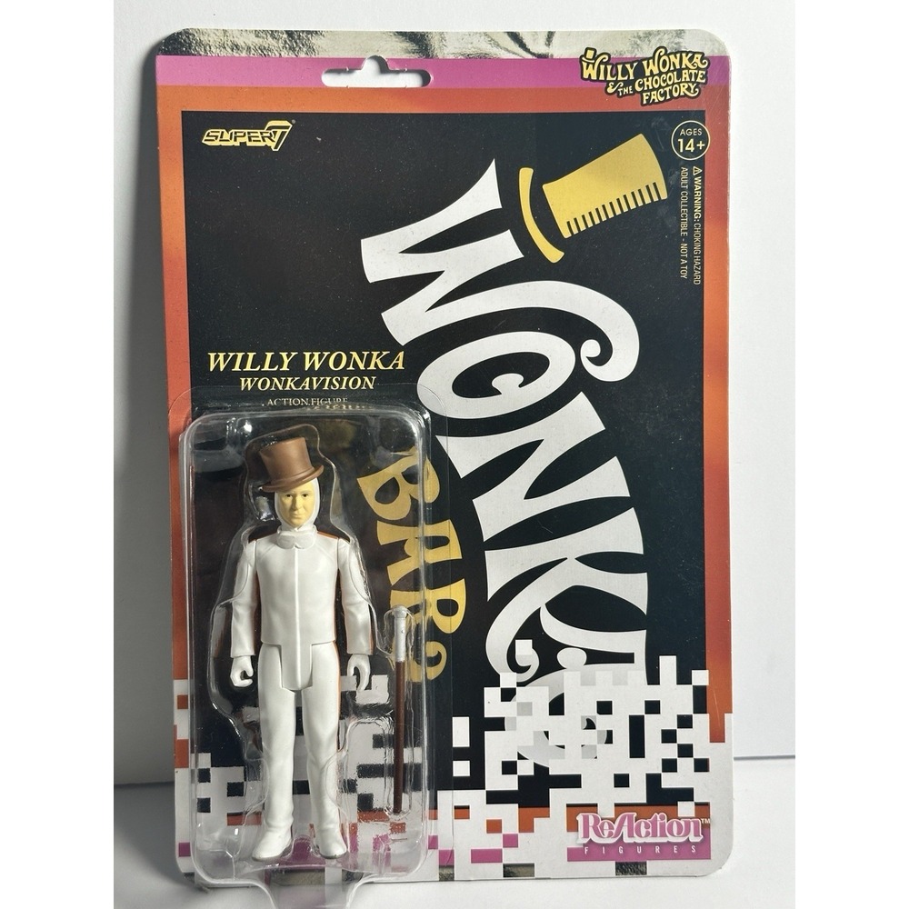 Super7 Willy Wonka Wonkavision ReAction‎ Figure 3.75 In Carded 2024 New